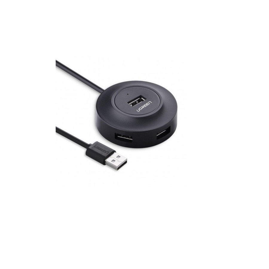 Концентратор Ugreen 4-port 1m USB 2.0 CR106 black (20277)