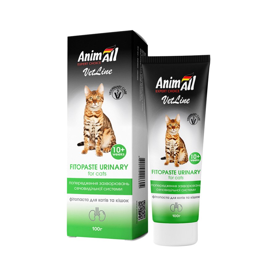 Паста для тварин AnimAll VetLine урінарі для котів 100 г (4820150206604)