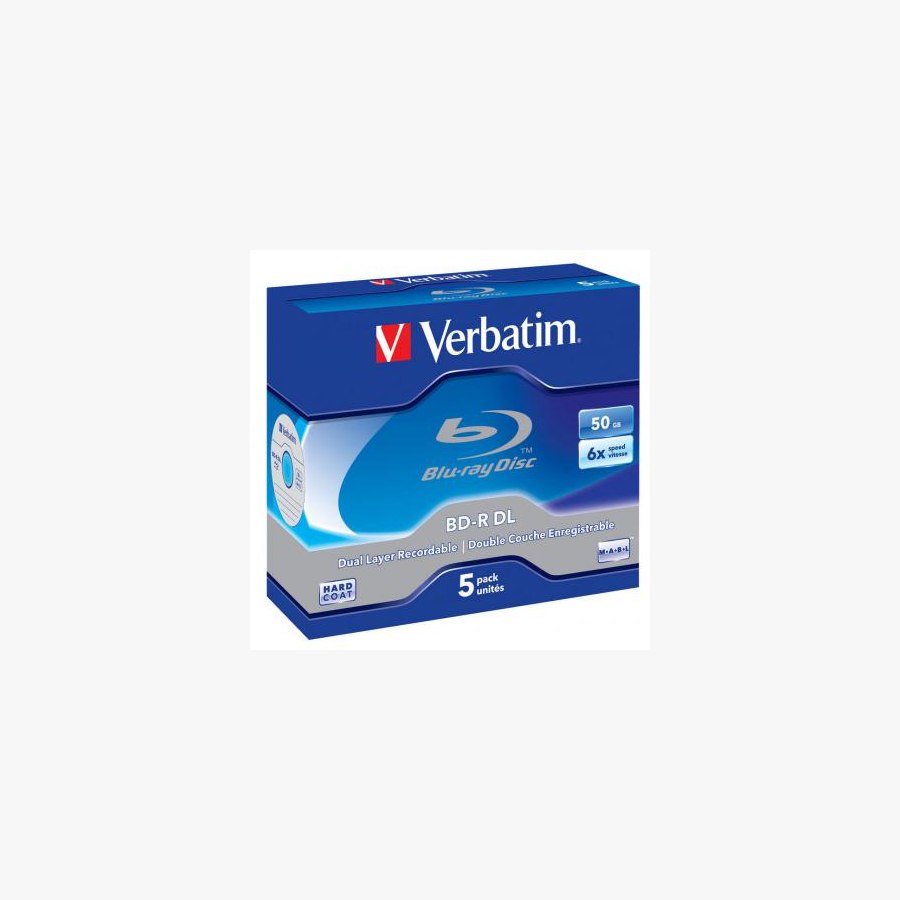Диск BD Verbatim DL 50Gb 6x Jewel Case 5шт (43748)