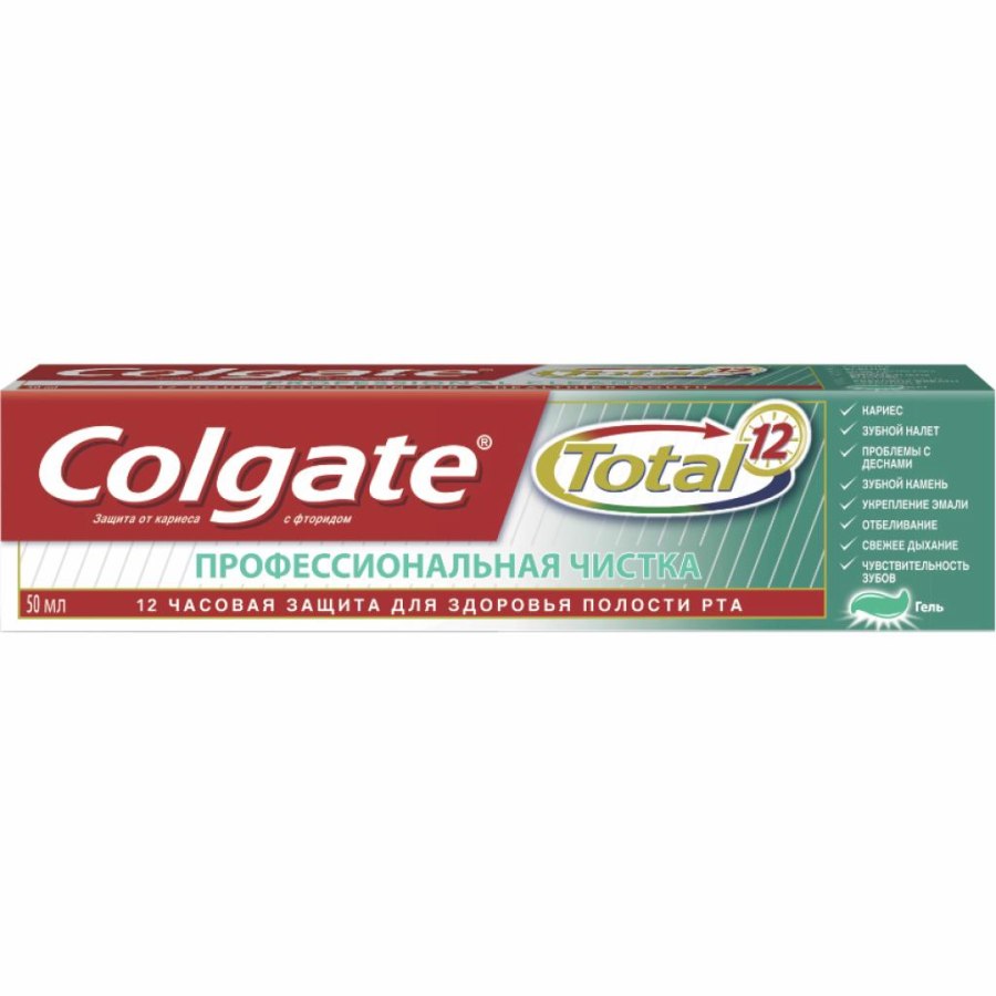 Зубна паста Colgate Total 12 Профессиональная чистка 50 мл (6920354805905)