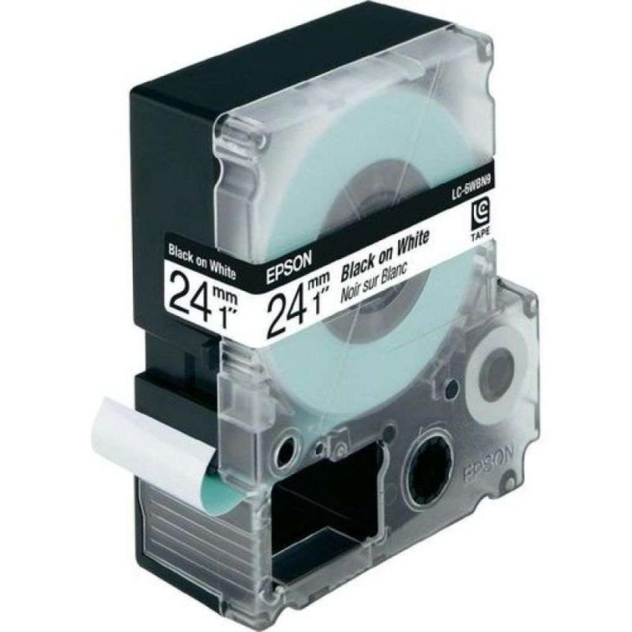 Стрічка для принтера етикеток Epson LK6WBN (C53S656006)