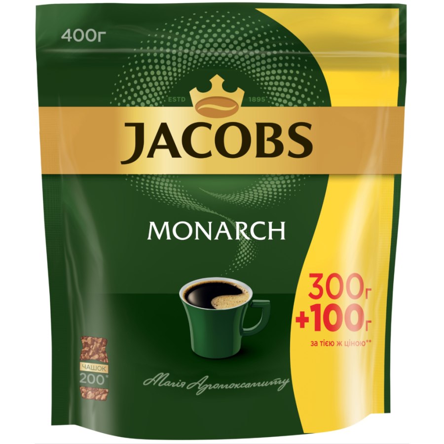 Кава Jacobs розчинна 400г, пакет (prpj.90854)