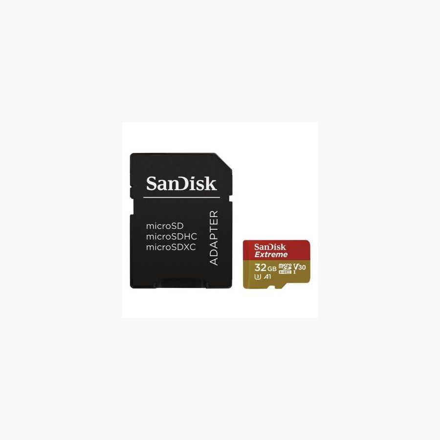 Карта пам'яті SanDisk 32GB microSDHC V30 A1 UHS-I U3 4K Extreme (SDSQXAF-032G-GN6MA)