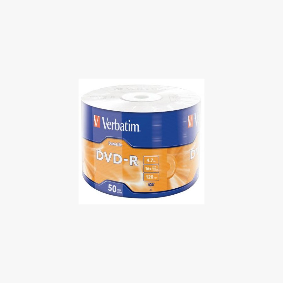 Диск DVD Verbatim 4.7Gb 16X Wrap-box 50pk Extra MATT SILVER (43791)