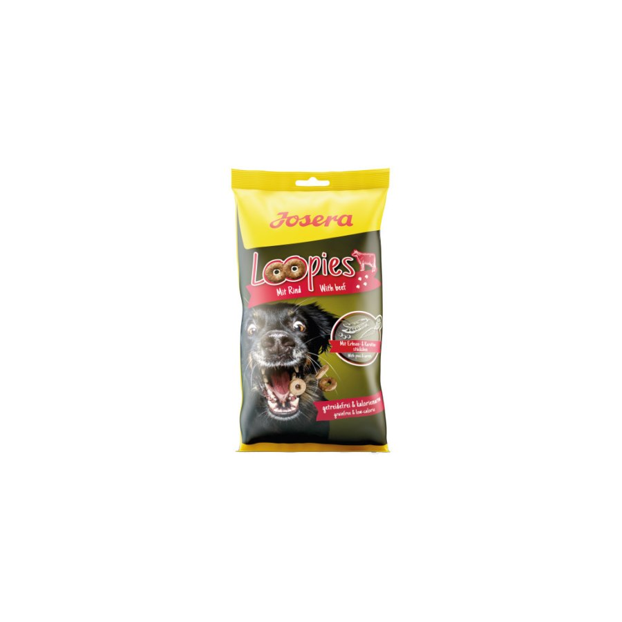 Ласощі для собак Josera LOOPIES MIT RIND 150 г (4032254746973)