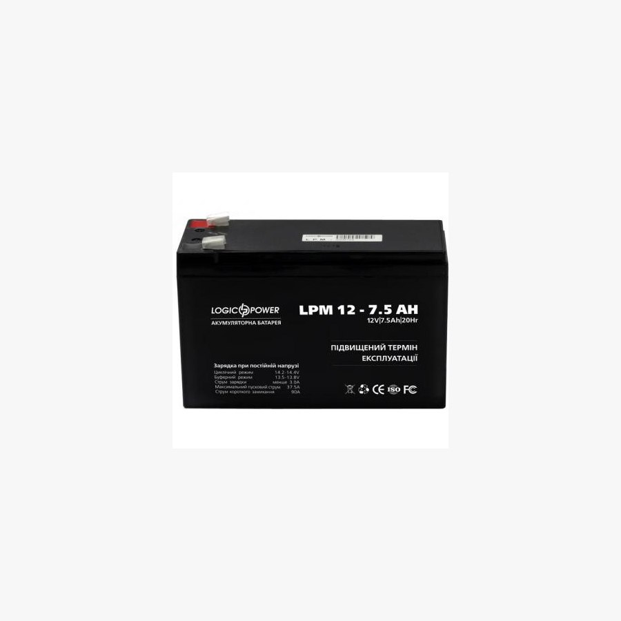 Батарея до ДБЖ LogicPower LPM 12В 7.5 Ач (3864)