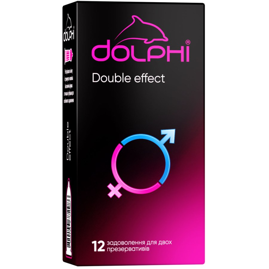Презервативи Dolphi Double Effect 12 шт. (4820144772986)