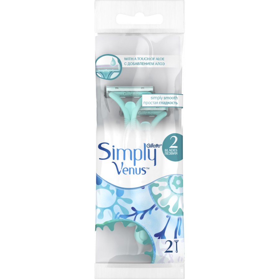 Бритва Gillette Simply Venus 2 одноразова 2 шт. (3014260248642/8700216143653)