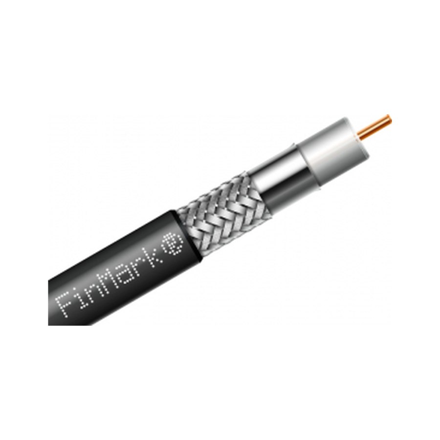 Кабель телевізійний FinMark RG-8-TC90 коаксіальний, black, 100м (274129)