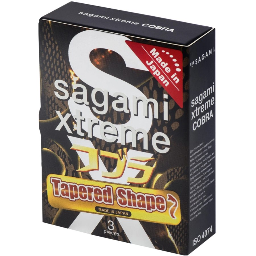 Презервативи Sagami Xtreme Tapered Shape Cobra 3 шт. (4974234811908)