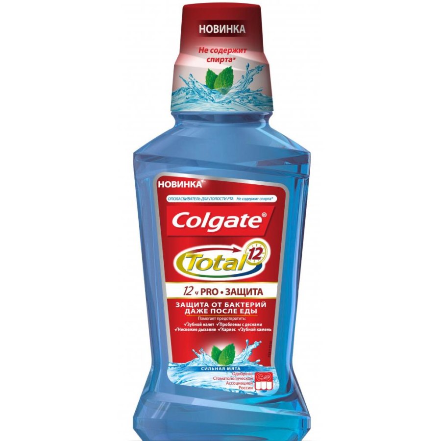 Ополіскувач для порожнини рота Colgate Total Сильная мята 250 мл (6920354814389)