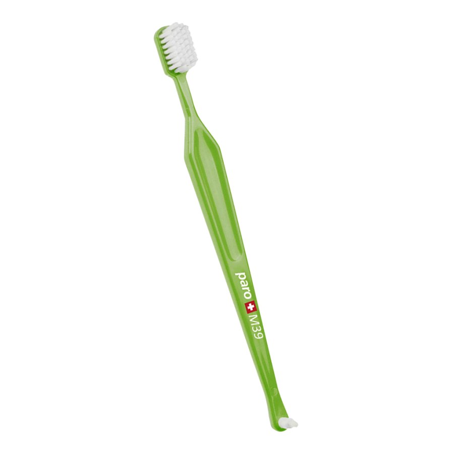 Зубна щітка Paro Swiss M39 середньої жорсткості салатова (7610458007167-light-green)