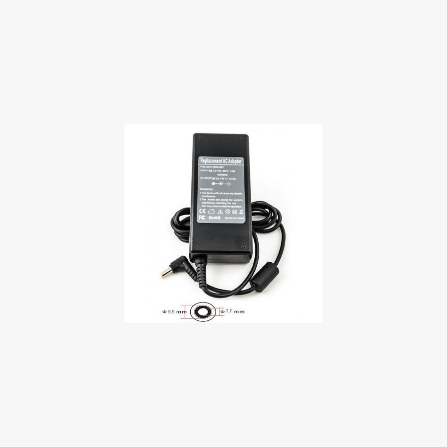 Блок живлення до ноутбуку PowerPlant ACER 220V, 19V 90W 4.74A (5.5*1.7) (AC90F5517)