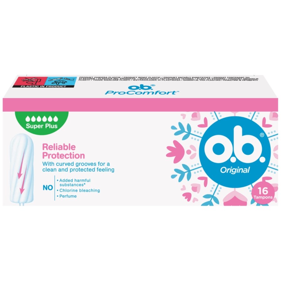 Тампони o.b. Original Super Plus 16 шт. (3574661350196/3574661900360)