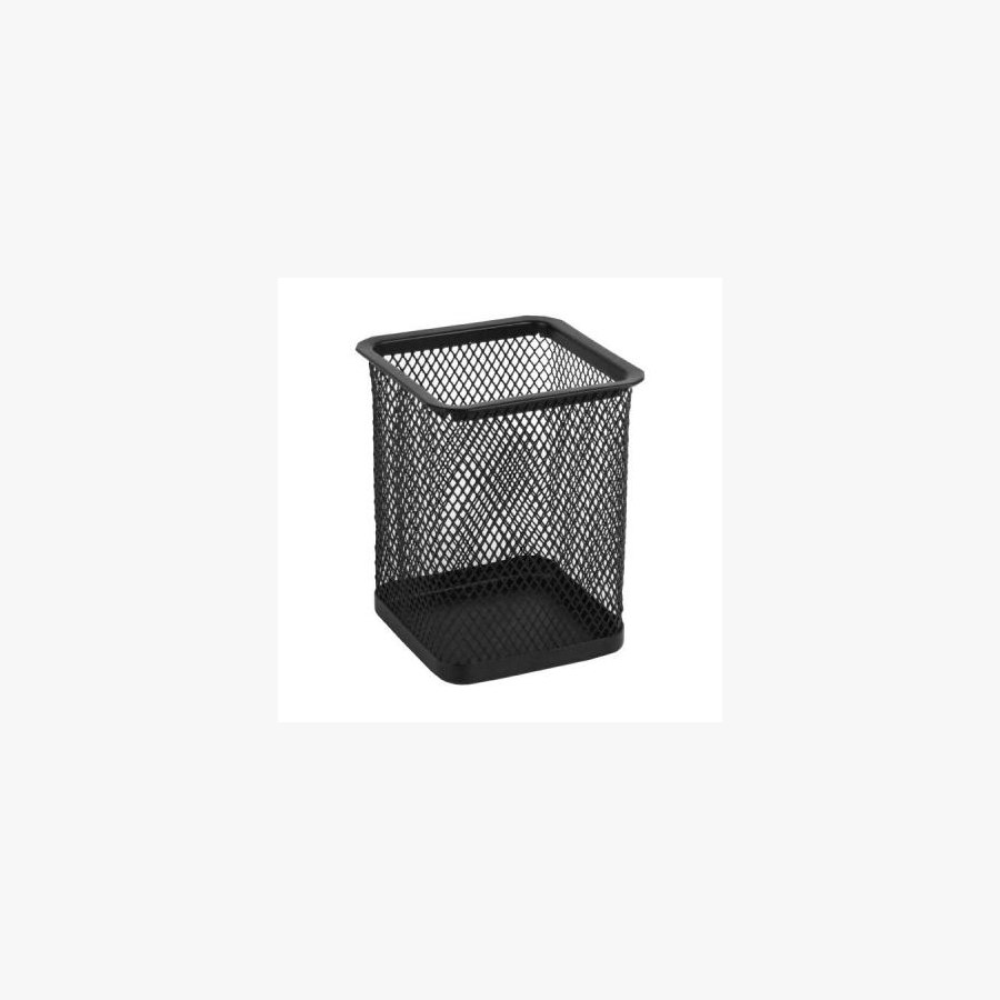 Підставка для ручок Axent square 80х80х100мм, wire mesh, black (2111-01-A)