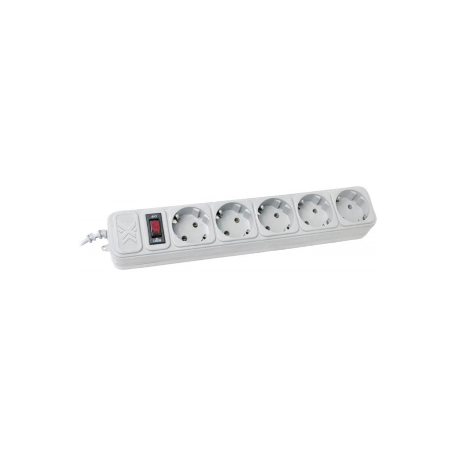 Мережевий фільтр живлення Maxxter SPM5-G-15G grey, 4.5 м кабель, 5 розеток (SPM5-G-15G)