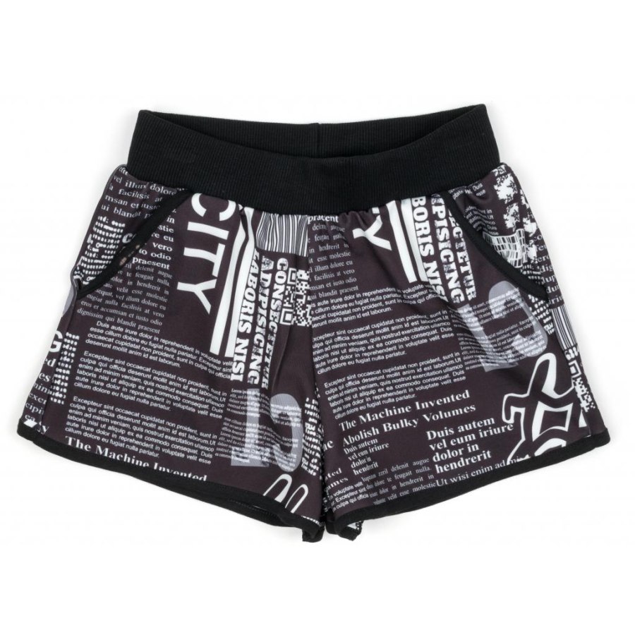 Шорти дитячі Monili з написами (9107-128G-black)