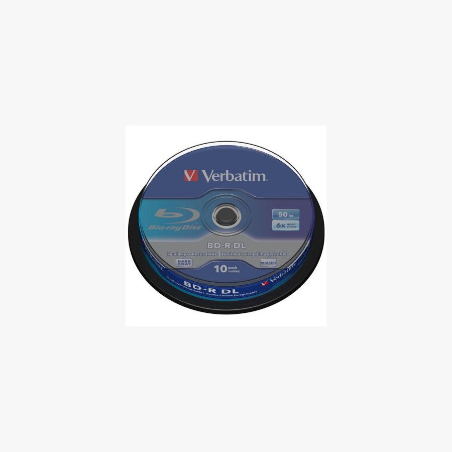 Диск BD Verbatim DL 50Gb 6x Cacke 10шт (43746)