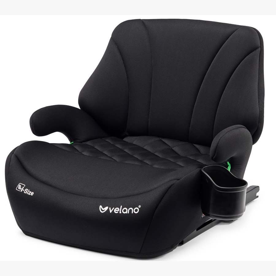 Бустер VELANO Gravo i-Size 125–150 см, ISOFIX + підстаканник, black