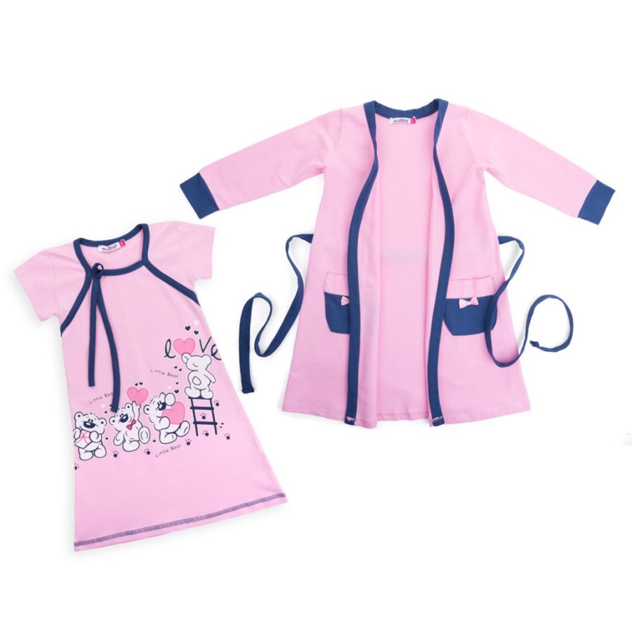 Піжама дитяча Matilda і халат з ведмедиками "Love" (7445-92G-pink)