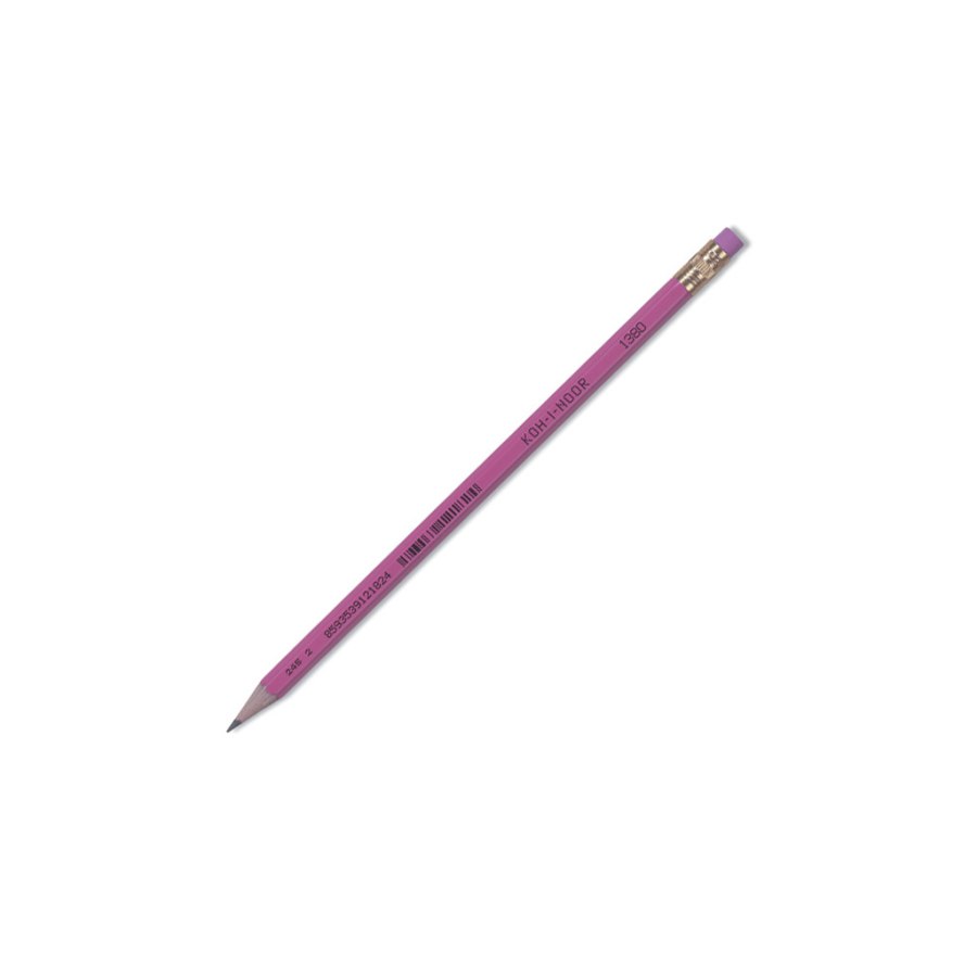 Олівець графітний Koh-i-Noor 1380 mix ASTRA, НВ, with eraser, (1380)