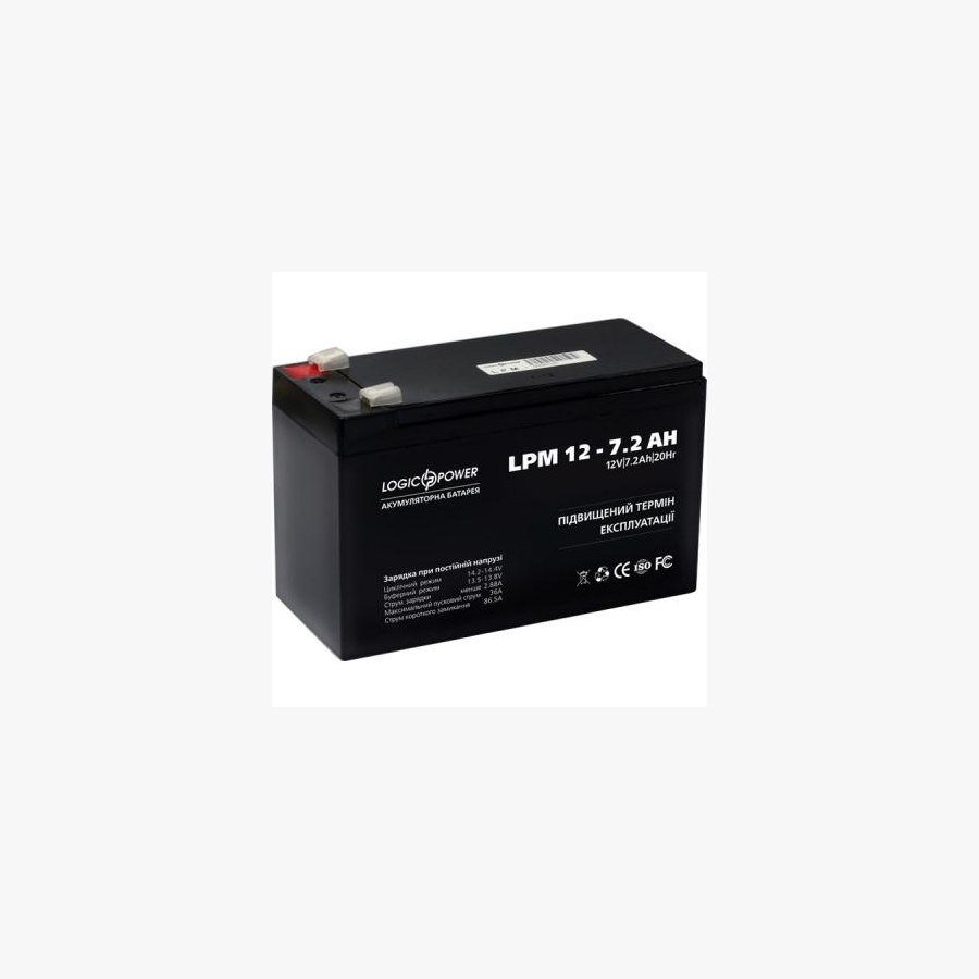 Батарея до ДБЖ LogicPower LPM 12В 7.2 Ач (3863)