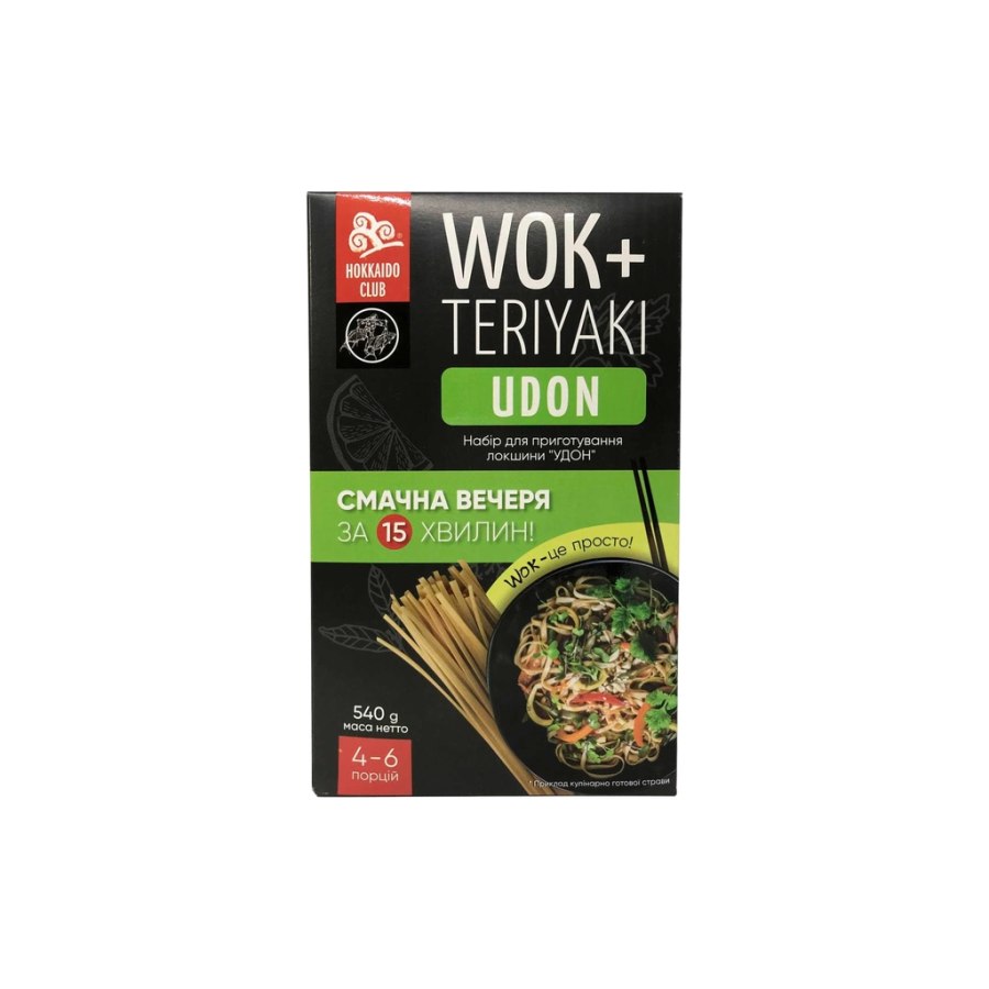 Їжа швидкого приготування Hokkaido Club Набір для приготування Wok-Udon 540 г (4820172441434)
