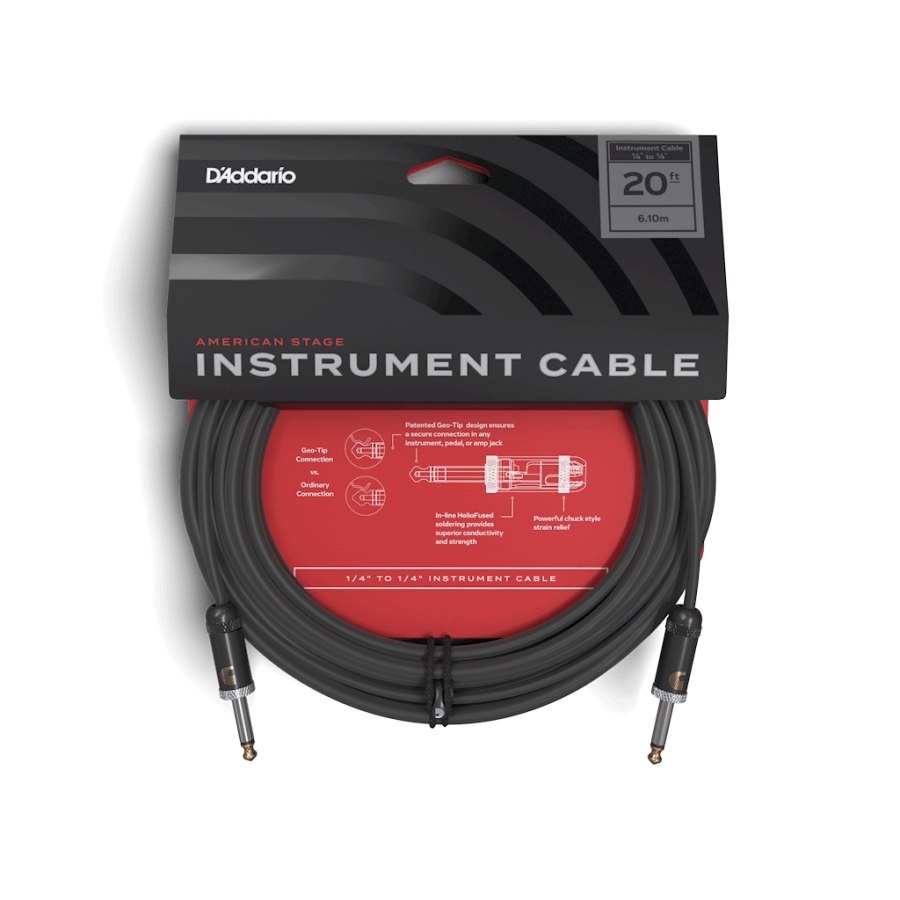 Інструментальний кабель D'Addario American Stage 6m (PW-AMSG-20)