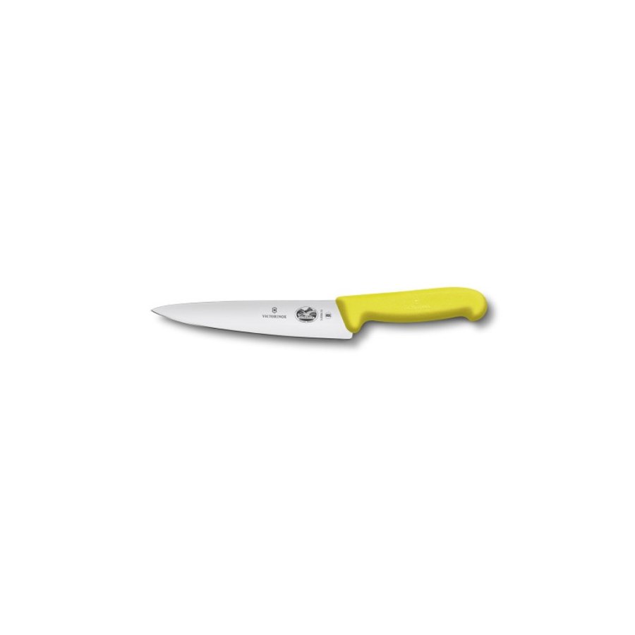 Кухонний ніж Victorinox Fibrox разделочный 19 см, желтый (5.2008.19)