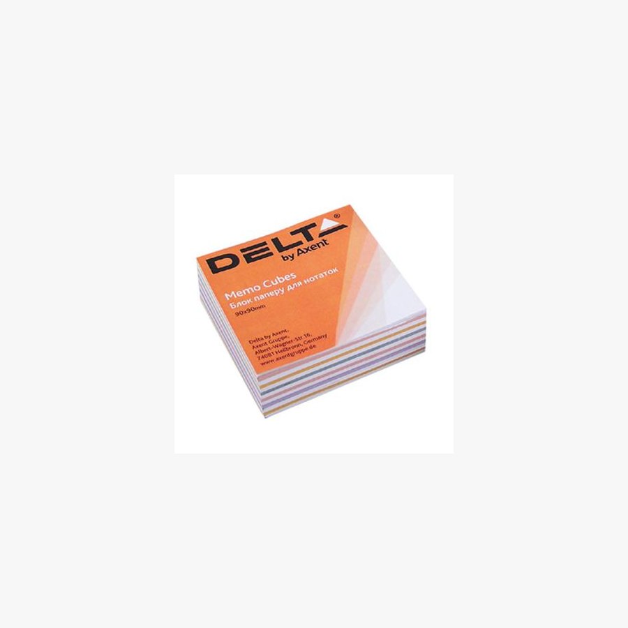 Папір для нотаток Delta by Axent "MIX" 90Х90Х30мм, glued (D8014)