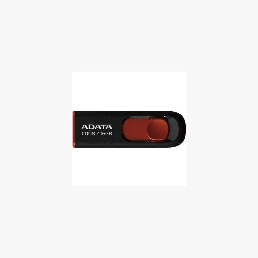USB флеш накопичувач ADATA 16Gb C008 Black/Red USB 2.0 (AC008-16G-RKD)