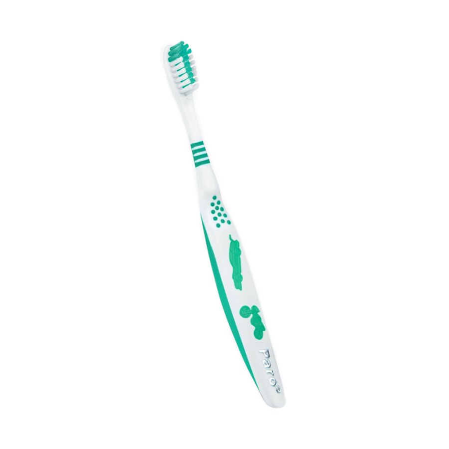 Дитяча зубна щітка Paro Swiss junior м'яка Зелена (7610458007426-green)