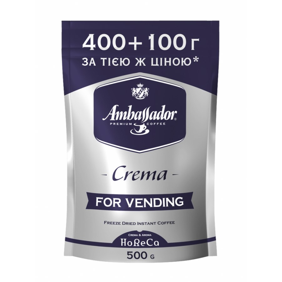 Кава Ambassador розчинна 500г для торгових автоматів, "Crema" (am.51688)