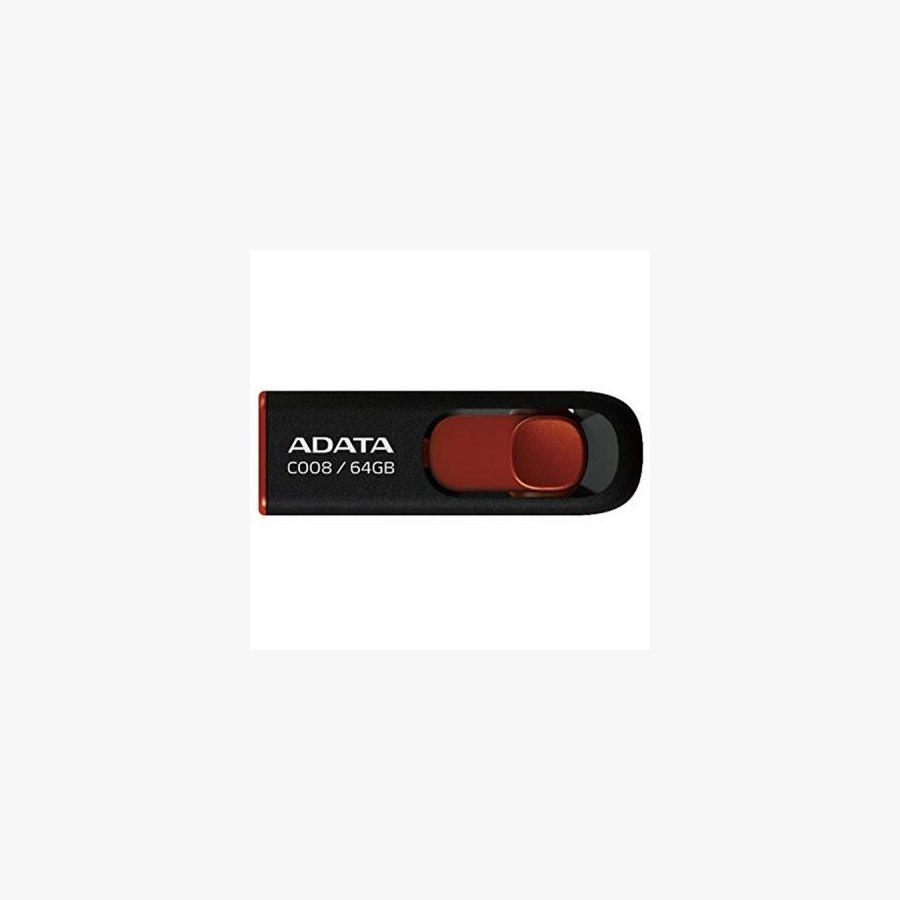 USB флеш накопичувач ADATA 64GB C008 Black+Red USB 2.0 (AC008-64G-RKD)