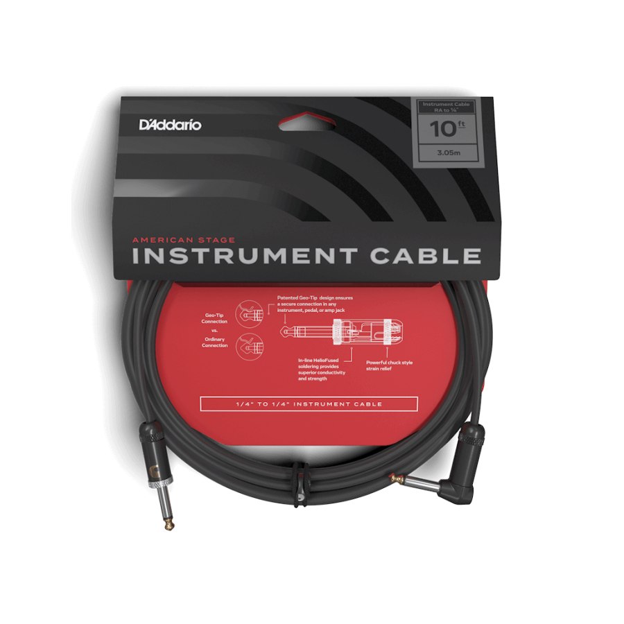 Інструментальний кабель D'Addario American Stage, Right to Straight 3m (PW-AMSGRA-10)
