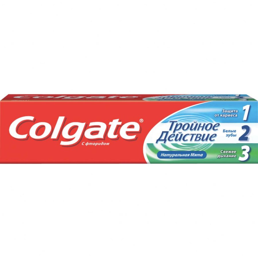 Зубна паста Colgate против кариеса Тройное действие 50 мл (7891024128954)