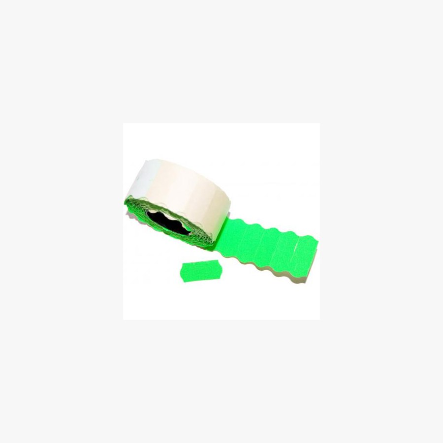 Етикет-стрічка Aurika 26х12 green, 25 рул (2612G)
