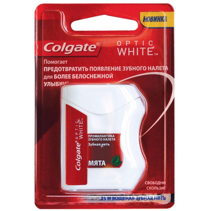 Зубна нитка Colgate Оптик уайт (4606144007606)