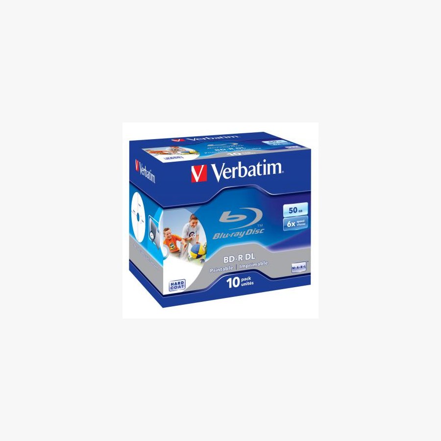 Диск BD Verbatim DL 50Gb 6x Jewel 10шт Wide Printabl (43736)