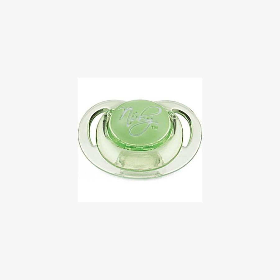 Пустушка Nuby Natural Touch Ортодонтическая 6-12м, зеленая (67522MOSN-1)