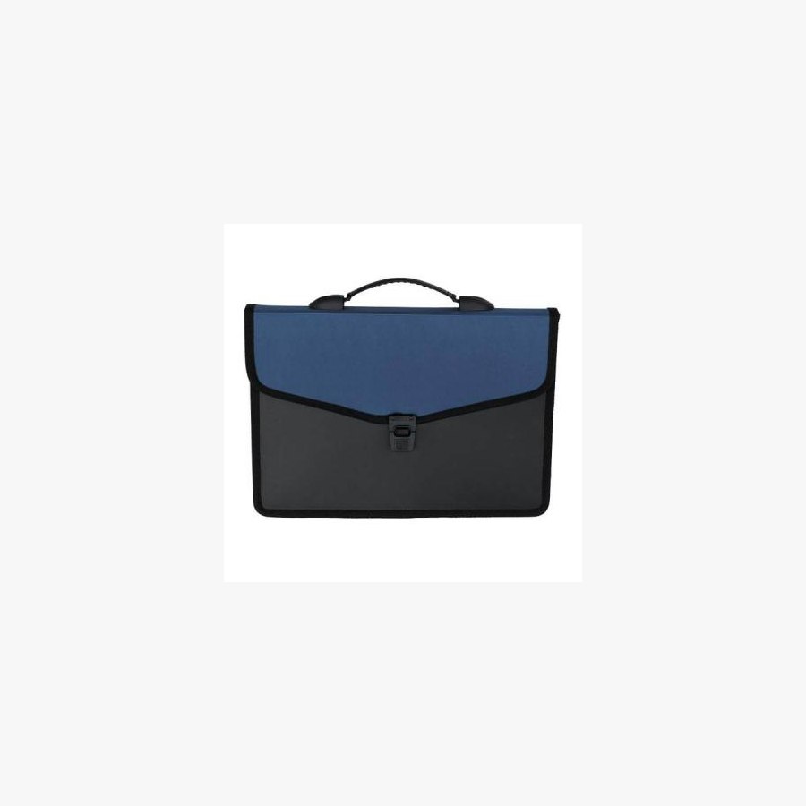 Папка - портфель Buromax 3 compartments, with a lock, blue (BM.3734-02)