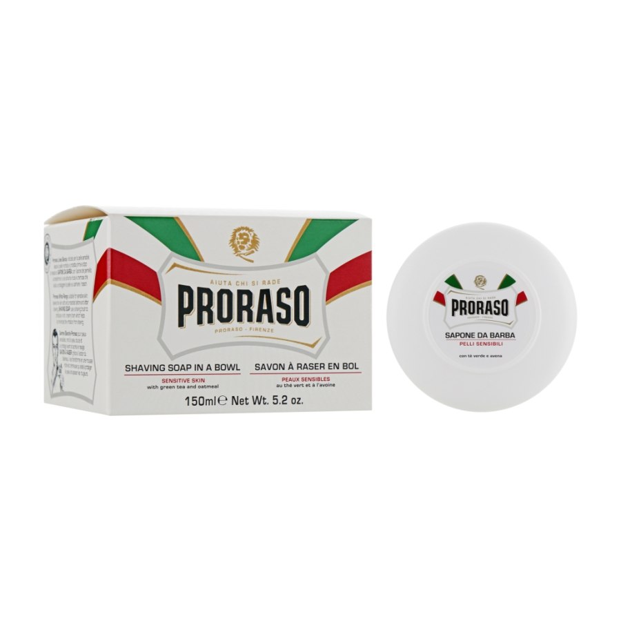 Мило для гоління Proraso Для чутливої шкіри З екстрактом зеленого чаю та вівса 150 мл (8004395001682)
