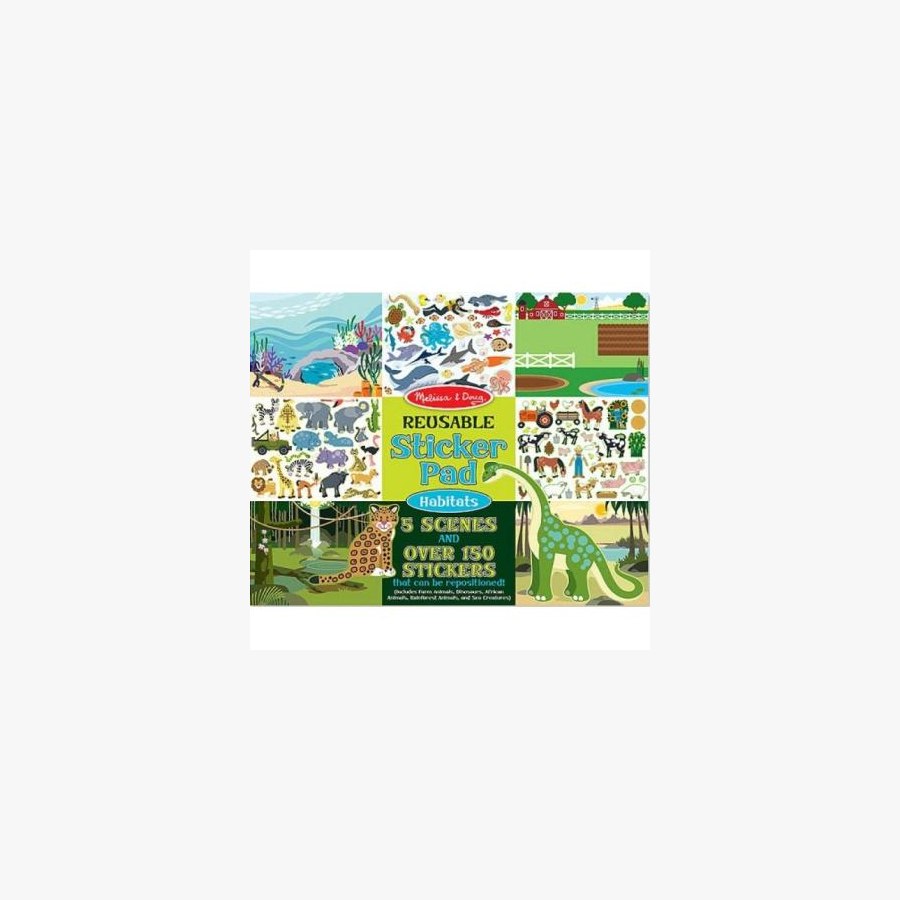Набір для творчості Melissa&Doug многоразовые наклейки "Места обитания животных" (MD14196)