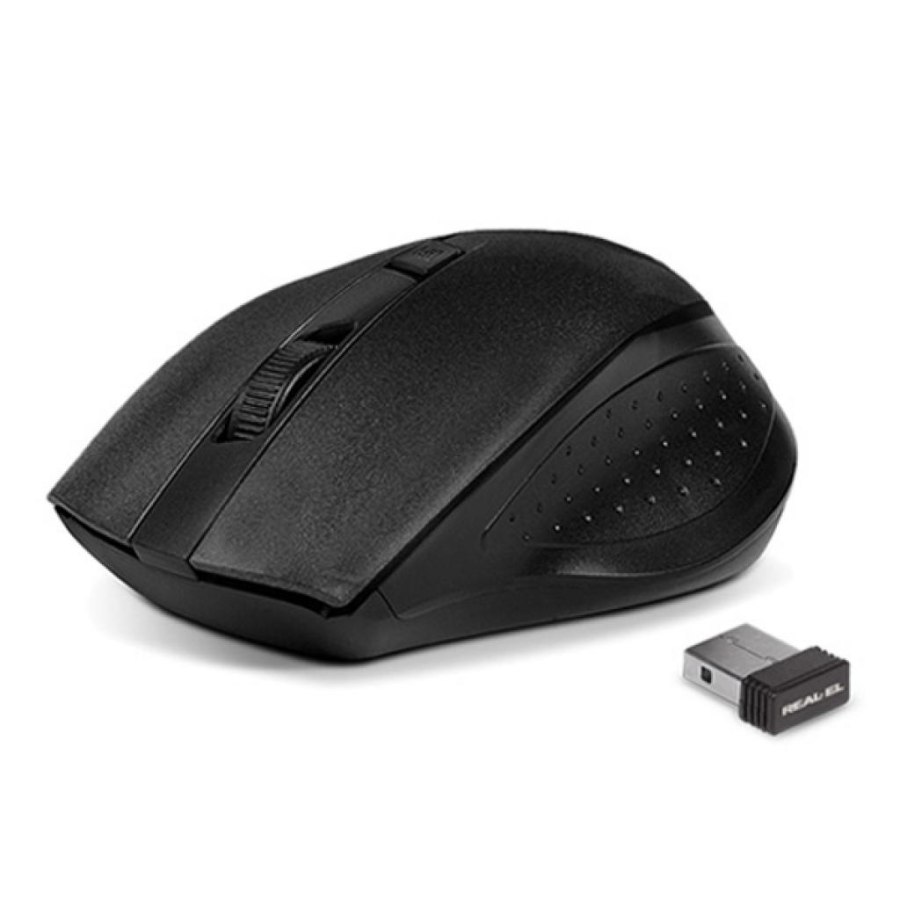 Мишка REAL-EL RM-300 Wireless Black/Grey (EL123200012)
