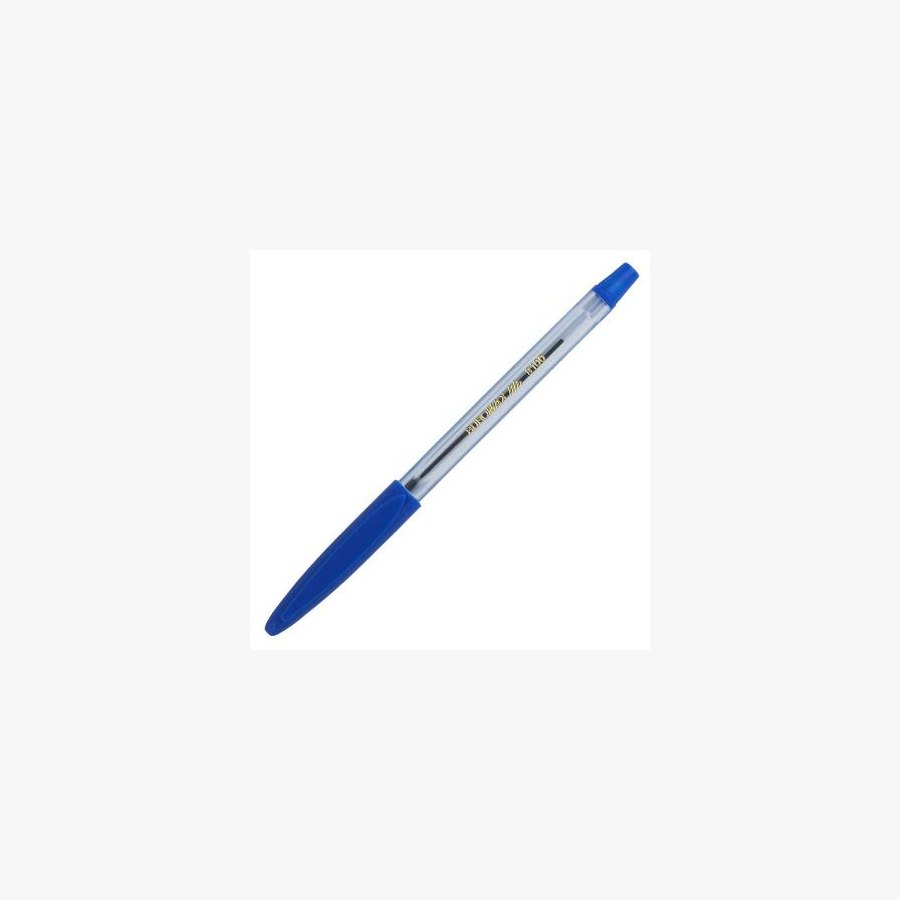 Ручка кулькова Buromax non-retractable JOBMAX, rubber grip, blue (BM.8100-01)