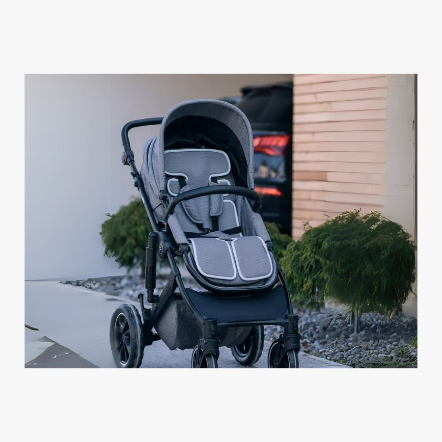 Підкладка для коляски та автокрісла FreeON, grey - white