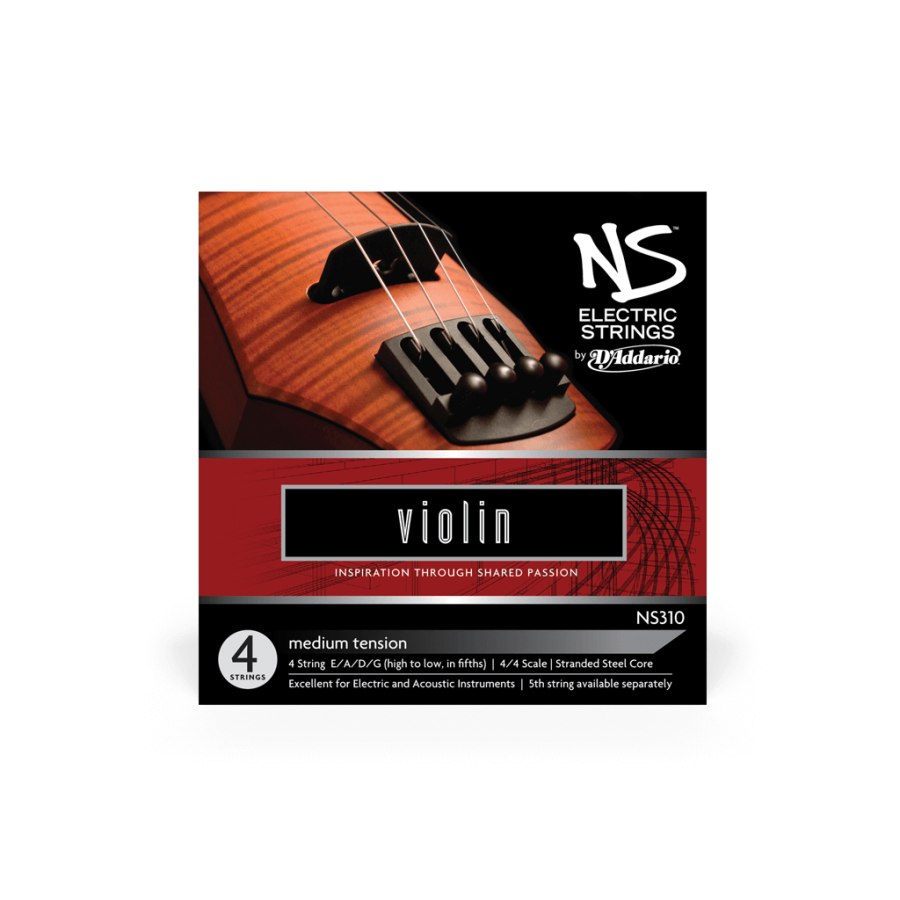 Струни для скрипки D'Addario NS Electric Violin String Set 4/4 Scale Medium Tension (NS310)