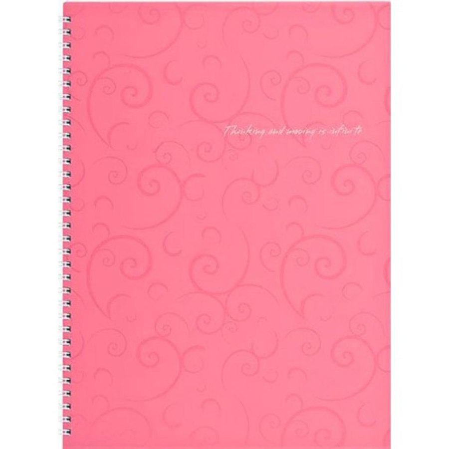 Блокнот Buromax spiral side, А4, 80sheets, Barocco, square, pink (BM.2446-610)
