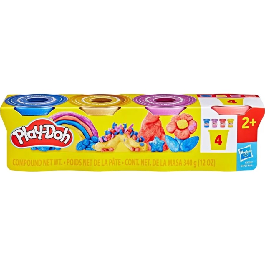 Пластилін Hasbro Play-Doh з ефектами, 4 баночки (G1727)