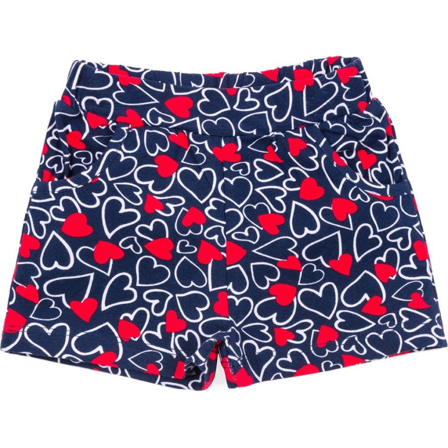 Шорти дитячі Lovetti трикотажные с сердечками (8051-92G-blue)